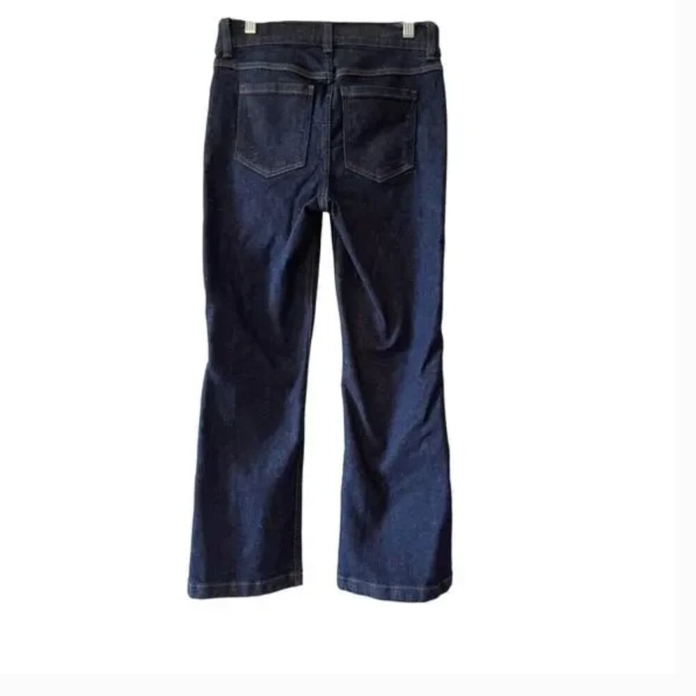 SPANX EveryWear Kick Flare Cropped Jeans Raw Indigo size Medium - Picture 6 of 6